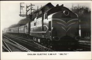 UK British RR Train English Electric DELTIC Real Photo Postcard