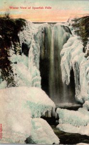 South Dakota Black Hills Winter View Of Spearfish Falls