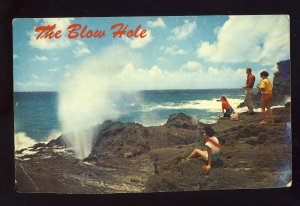 Ohau, Hawaii/HI Postcard, The Blow Hole, Salt water Geyser, South Shore