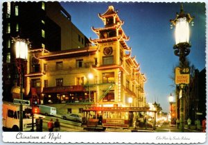 M-101879 Chinatown at Night San Francisco California USA