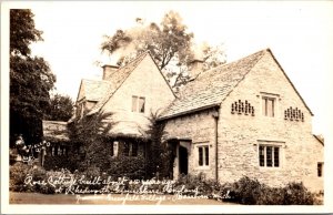 Real Photo Postcard Rose Cottage at Greenfield Village in Dearborn, Michigan