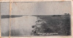 Port Thompson Florida Meadow Scene at Park Scenic View Vintage Postcard AA74567