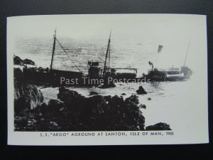 Isle of Man Shipping Disaster S.S. ARGO 1905 c1980s Postcard by Mannin
