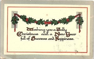 c1915 JOLLY CHRISTMAS AND NEW YEAR SUCCESSFUL KENESAW NEBRASKA POSTCARD 39-287