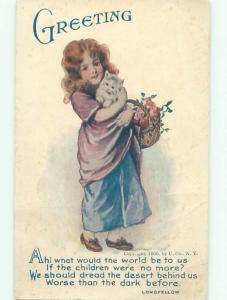 Divided-Back CUTE CAT SCENE Great Postcard AA9480