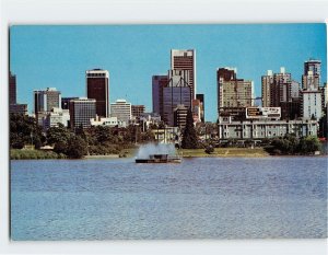 Postcard Fountain of Lost Lagoon Stanley Park Vancouver Canada