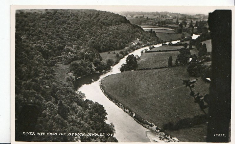 Herefordshire Postcard - River Wye from The Yat Rock - Symonds Yat - RP  ZZ3470