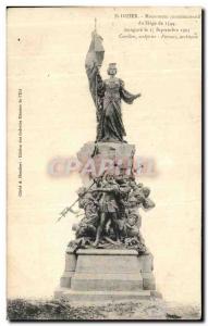 Postcard Saint Dizier Old Siege of Commemorative Monument 1544 Militaria