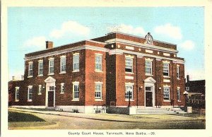 County Court House Yarmouth N. S. Canada Postcard