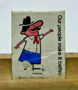 Pizza Hut Our People Make It Better Vintage ©1975 Matchbook Cover 