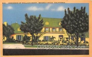 Residence of Wallace Berry Beverly Hills, CA, USA Writing on back 