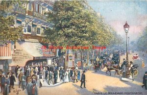 France, Paris, Le Boulevard Montmartre, Tuck Series 934P No 19