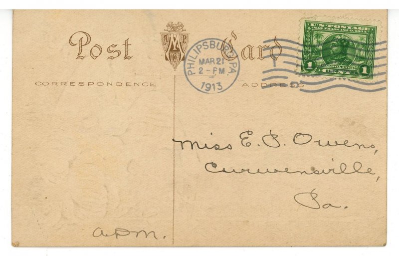 Greeting - Easter     (crease, stain)