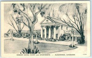 ALEXANDRIA, Louisiana  LA   Roadside EDMARY HOTEL COURT & Apartments  Postcard