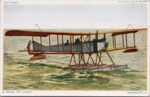 Naval Air Scout Airplane Aviation Britain England Unused Postcard H27