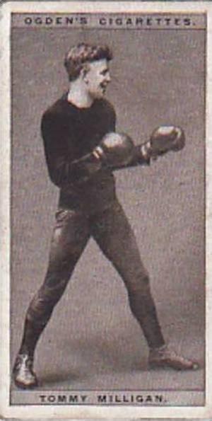 Ogdens Vintage Cigarette Card Pugilists In Action 1928 No 28 Tommy Milligan