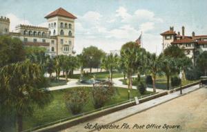 St Augustine FL Fla Florida Post Office Square Vintage Postcard E5