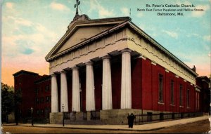 St Peter's Catholic Church Baltimore Maryland Postcard DB Ottenheimer 1914