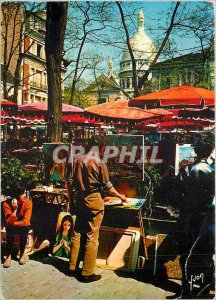 Postcard Paris Modern Painters in the Place du Tertre