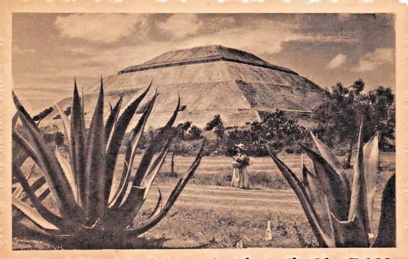 TEOTIHUACAN MEXICO~PIRAMIDE del SOL~INSTITUTO ANTROPOLOLOGIA POSTCARD