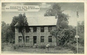 Lisbon Ohio Boyhood Home McKinley Boy Scouts Reservation 1942 Postcard 21-9310