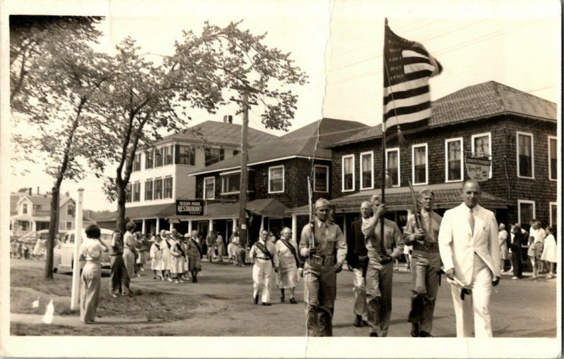 Local Town Parade Vintage Real Photo Postcard Standard View Card 