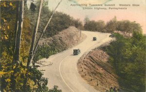 Postcard 1920s Pennsylvania Lincoln Hwy Tuscarora Summit Hand Colored PA24-2821