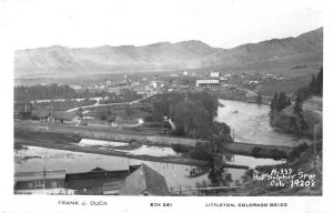 Littleton Colorado panoramic view Hot Sulpher Springs real photo pc ZC549035