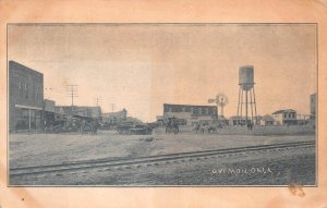 GUYMON OKLAHOMA RAILROAD WATER TOWER WINDMILL POSTCARD 1907