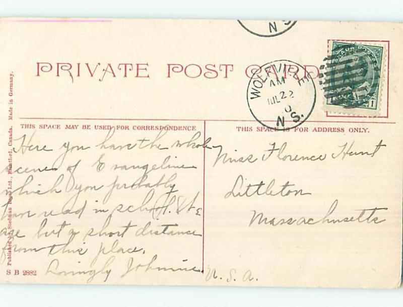 Divided-Back PANORAMIC VIEW Grand Pre Nova Scotia NS hp4837