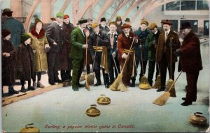 Curling Canada Popular Winter Game Curlers Unused Stedman Postcard E77