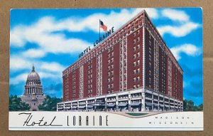 VINTAGE UNUSED POSTCARD - HOTEL LORAINE, MADISON, WISCONSIN