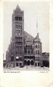 Vintage Postcard 1920's City Hall  Court District Council Syracuse New York NY