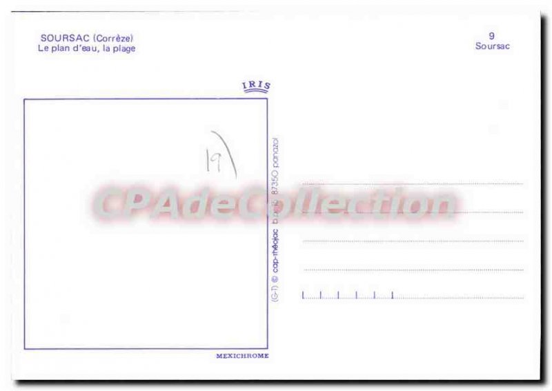 Postcard Modern Soursac The Stretch Of Water The Beach