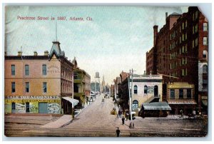 c1910 Peachtree Street Atlanta Georgia GA Antique Unposted Postcard