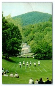 HOT SPRINGS, Virginia VA ~ The Homestead WAITERS' TRAY RACE 1957  Postcard