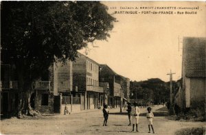 PC CPA MARTINIQUE, FORT DE FRANCE, RUE BOUILLÉ, Vintage Postcard (b19839)