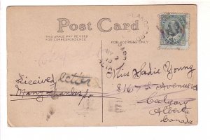 Lord is Risen, Beautiful Angel with Lily,  Easter,  Used 1910