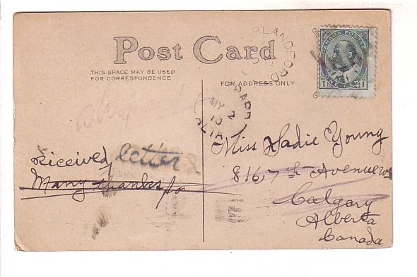 Lord is Risen, Beautiful Angel with Lily,  Easter,  Used 1910