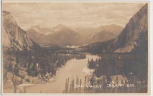 c1920 BANFF Alberta Canada RPPC Postcard BOW VALLEY Mountains