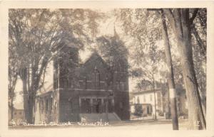 Keene New Hampshire~St Nernard's Church~Triple Arched Entrance~1936 RPPC