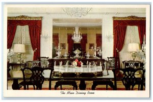 c1960s The Main Dining Room Bellingrath Gardens Home Theodore Mobile AL Postcard