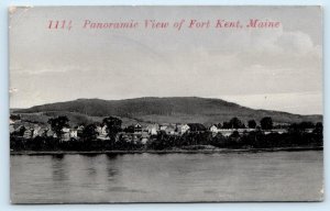 FORT KENT, ME Maine ~ PANORAMA of TOWN 1911  Aroostook County Postcard