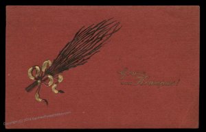 Austria 1910s Classic Krampus Devil Christmas Card USED 95274