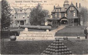 Hagerstown Maryland Spanish Cannon Antique Postcard J53230