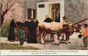 Italy Arrivo di S Antonio Morimondo da Camposampiero Vintage Postcard C188