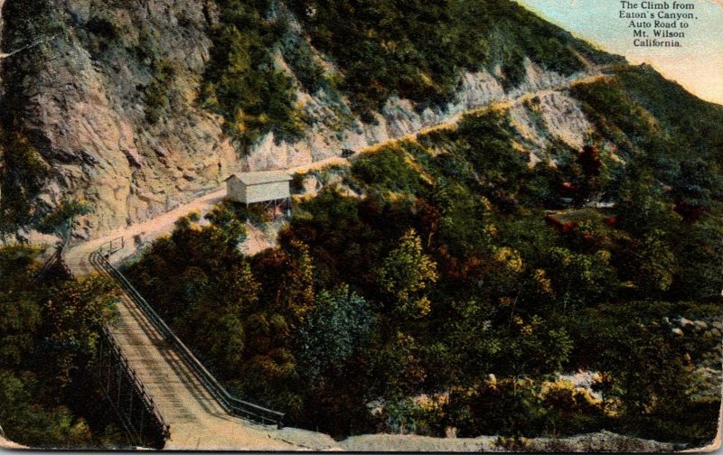 California Mt Wilson Auto Road The Climb From Eaton's Canyon Curteich