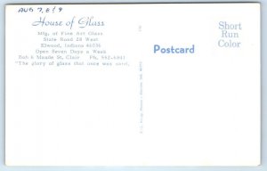 ELWOOD, Indiana IN ~ HOUSE of GLASS Bob & Maude St. Clair c1960s-70s Postcard