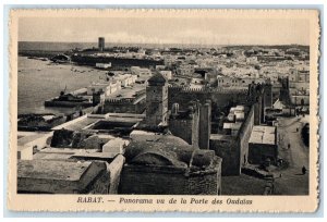 c1940's Panorama Seen From The Oudaias Gate Rabat Morocco Vintage Postcard