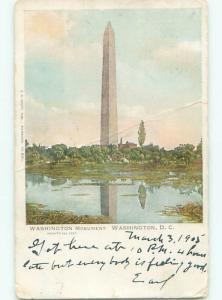 Bent Corner Pre-1907 very early view - WASHINGTON MONUMENT Washington DC n5753